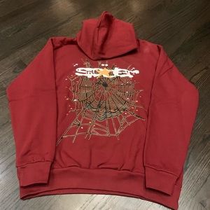 Sp5der Hoodie maroon size Large Brand New